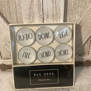 Rae Dunn 6 GLASS Dome Magnet Set